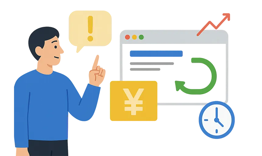 イラスト:リニューアルが必要なサイン（10項目）